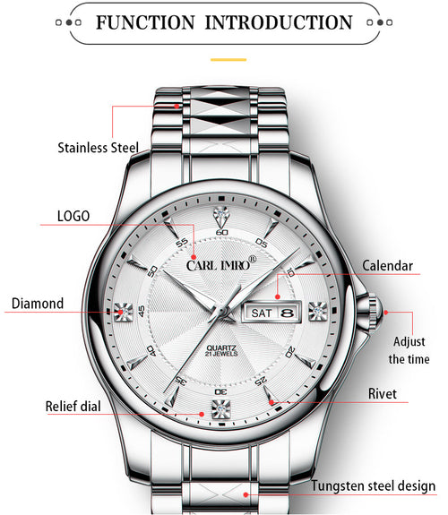 CRLi Canton CZPrimo Stainless Steel 38mm Watch