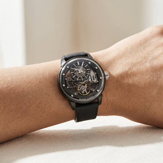 BONEST GATTI skeleton automatic watch with luminous open-work dial