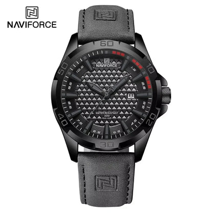 NAVIFORCE – Montres à Quartz Tendance pour Hommes, Bracelets en Cuir, Sport, Étanche, Calendrier, Horloge Relogio Masculino