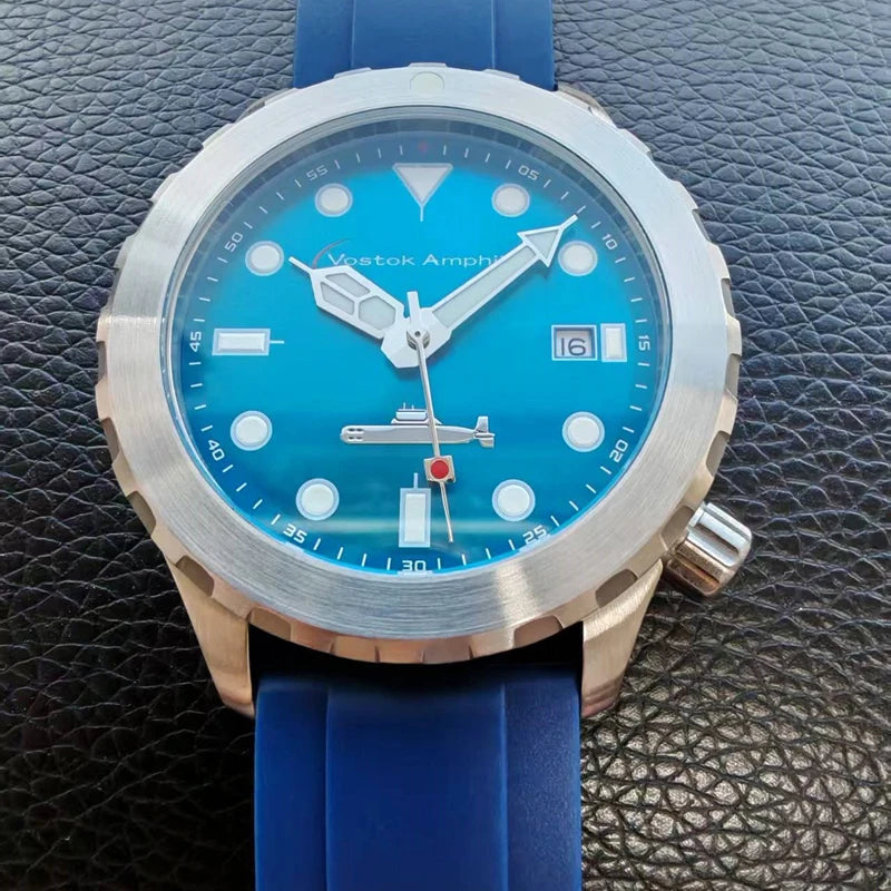 Steel Mechanical Watches Men Diver Automatic Watch Japan Miyota Movement 8215 Vostok Amphibia Wristwatch
