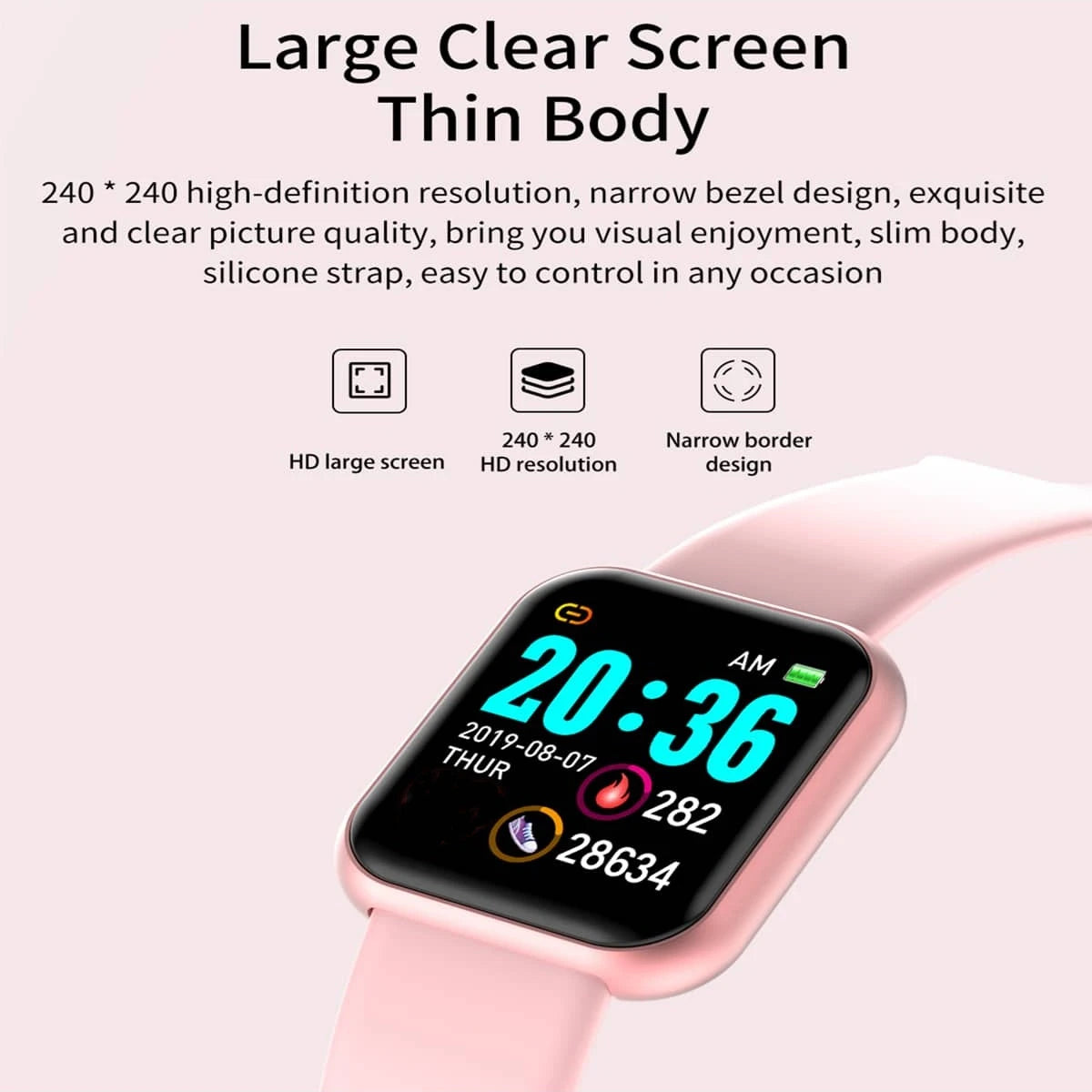 Smart Watch Music Control Calorie Distance Fitness Tracker Message Remind Men Smartwatch Women Watches Bracelet Clock Alarm Y68