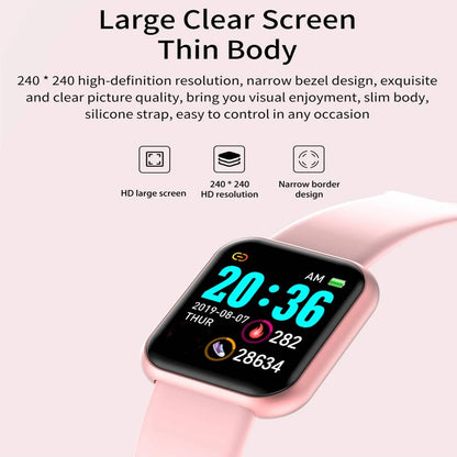 Smart Watch Music Control Calorie Distance Fitness Tracker Message Remind Men Smartwatch Women Watches Bracelet Clock Alarm Y68