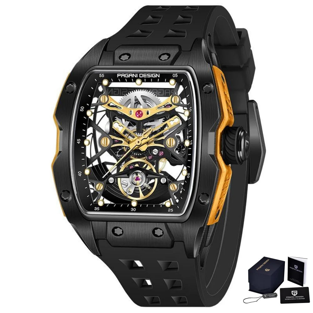 ChronoState Titan Eclipse Skeleton Automatic Luxury Watch for Men