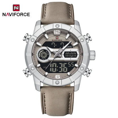 NAVIFORCE NF9263 Chronograph Genuine Leather Strap Watch