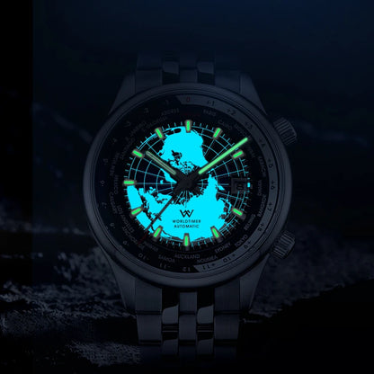 WM Watch Automatic Mechanical Men Watches High Quality Sapphire World Time Original Recognized Brand Welly Merck Watch Man WM057