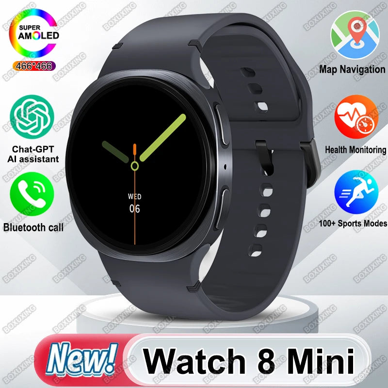 2025 Nouvelle Montre Connectée 8 Mini GPS Traceur Smartwatch Hommes Femmes Navigation par Carte Appel Bluetooth NFC IP68 Étanche Boussole Sport Montre Intelligente