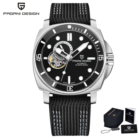 PAGANI DESIGN 2025 New Tourbillon Skeleton Luxury Automatic Watch For Men Japan NH39A Stainless steel Mechanical WristWatch Men