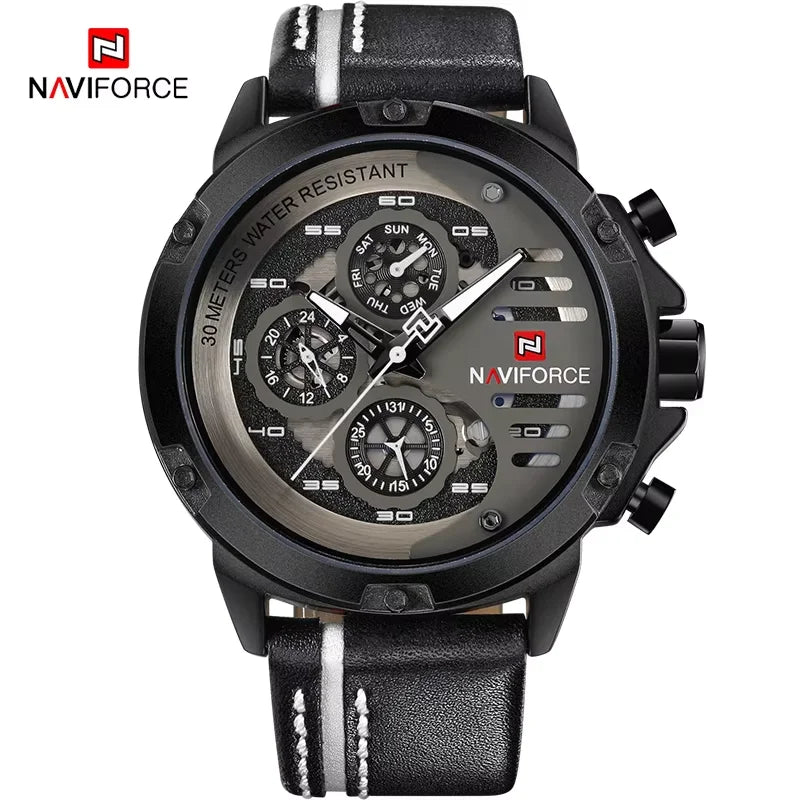 NAVIFORCE Nouvelle Montre Militaire Sportive Homme Montre-Bracelet d'Affaires Masculine Montres Décontractées Intelligentes de Luxe Relogio Masculino