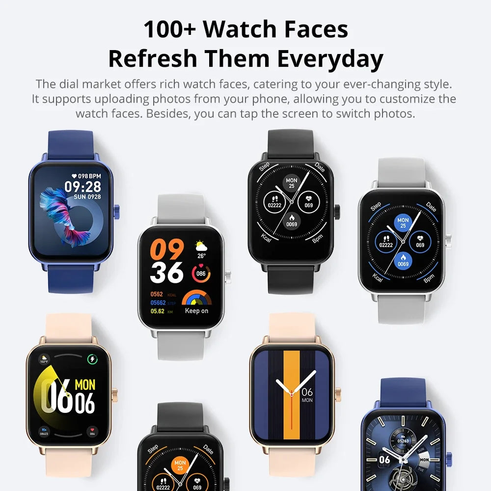 Montre intelligente COLMI P81 avec appels vocaux, écran Ultra de 1,9 pouces, moniteur de santé 24H, plus de 100 modes sportifs, montre connectée Bluetooth pour hommes et femmes