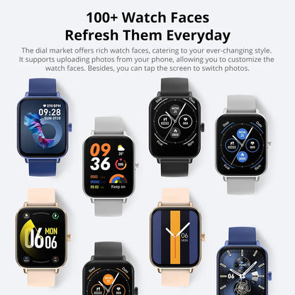 Montre intelligente COLMI P81 avec appels vocaux, écran Ultra de 1,9 pouces, moniteur de santé 24H, plus de 100 modes sportifs, montre connectée Bluetooth pour hommes et femmes