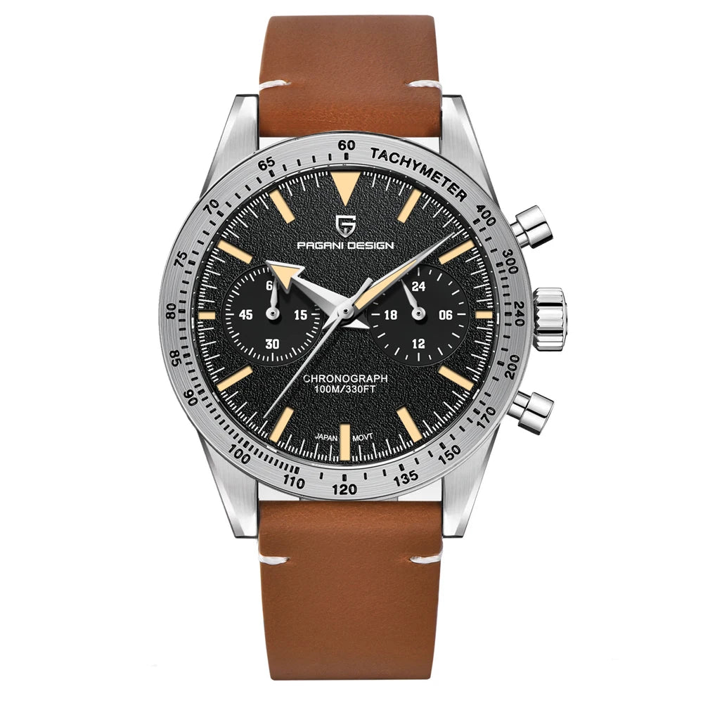 2026 Nouvelle montre homme rétro PAGANI DESIGN Montre à quartz phase de lune pour homme Chronographe sport de vitesse saphir AR VK64 Horloge Reloj Hombre