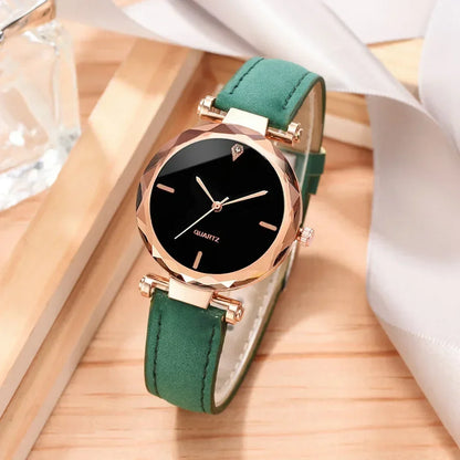 2PCS Set Luxury Watch Women Bracelet  Rhinestone Fashion Wristwatch Female Casual Ladies Watches Bracelet Set Clock