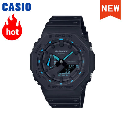 Montre homme Casio GA-2100 série 2026 Flame Inside, montre tendance sport multifonction mode antichoc à disque de couleur G-SHOCK