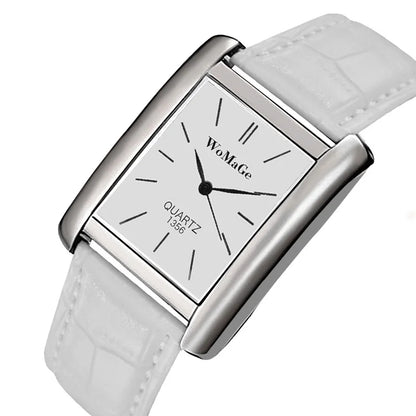 Montre à Quartz ChronoState Square Classic Femme | Montre-Bracelet Décontractée pour Femme avec Cadran Élégant Noir et Blanc