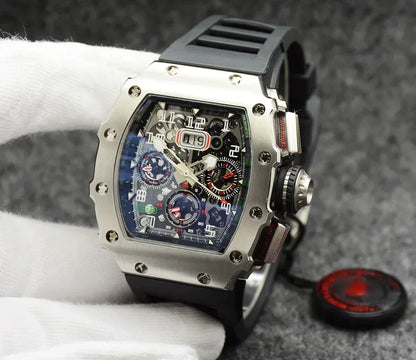 Montre RM en forme de tonneau de haute qualité, marque de luxe supérieure pour montre mécanique homme, montre automatique homme Montre Homme