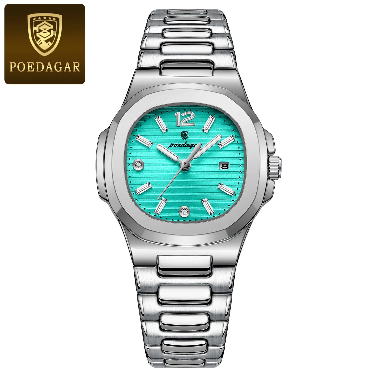 Montre-bracelet carrée pour femme POEDAGAR, lumineuse, étanche, avec affichage de la date, montre de luxe à quartz de haute qualité pour femmes, Reloj