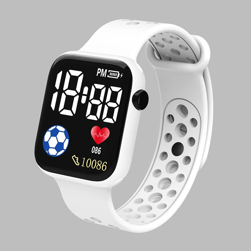 Montre numérique LED 2026 pour enfants garçons Montres de sport étanches filles Montre numérique en silicone Montre électronique décontractée pour enfants Reloj