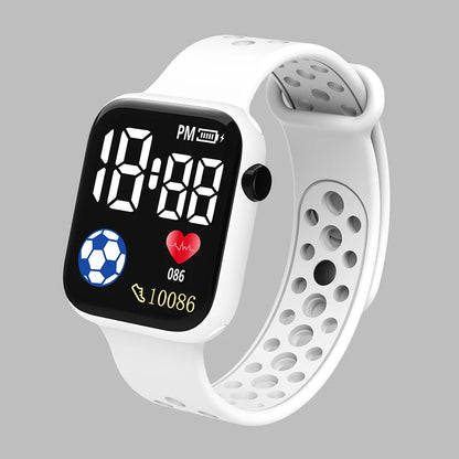 Montre numérique LED 2026 pour enfants garçons Montres de sport étanches filles Montre numérique en silicone Montre électronique décontractée pour enfants Reloj