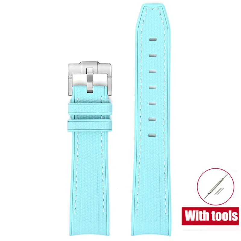 20mm Diving Strap for Omega X Swatch Joint MoonSwatch Men Women Arc Curved End TPU Rubber Bracelet for Rolex Watch Band Tools