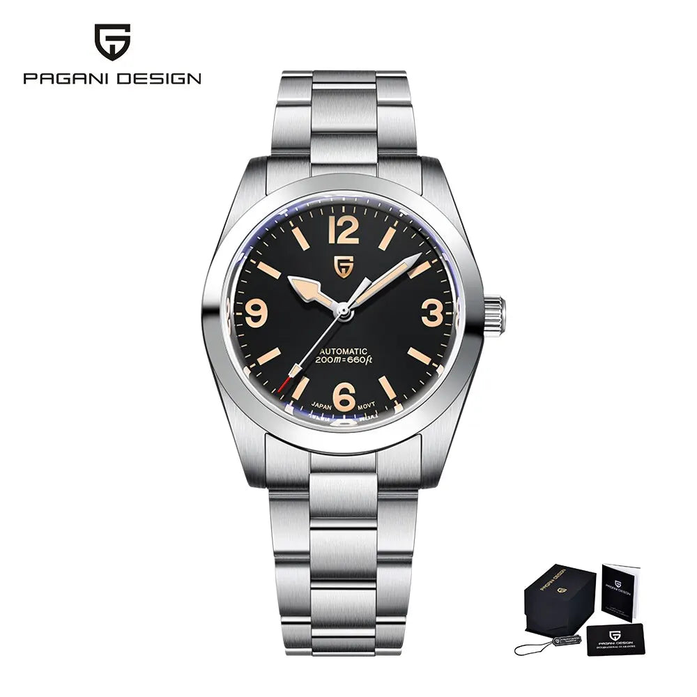 PAGANI DESIGN 2026 New 36MM Men Automatic Mechanical Watches NH35 Sapphire Stainless Steel AR Coating 20Bar Clock Watch for Men