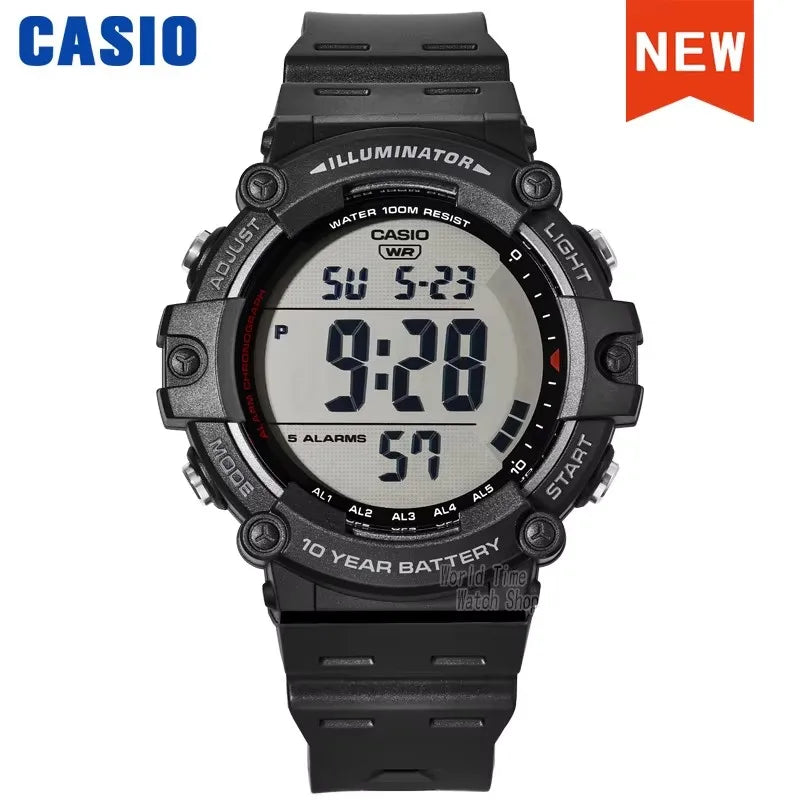Montre Casio homme, dix ans d'autonomie, ensemble de luxe, montre de sport numérique LED étanche à quartz pour homme, relogio masculino AE-1500WH
