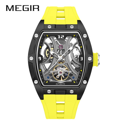 MEGIR 2026 Nouvelle montre automatique mécanique pour homme, marque de luxe, mouvement en acier inoxydable, étanche, Relogio