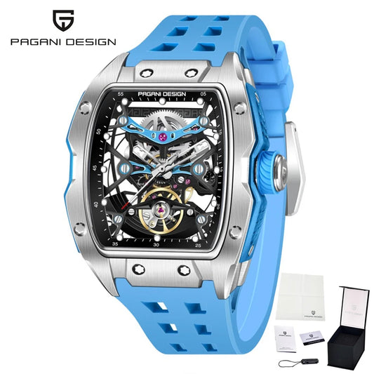 ChronoState Obsidian Pulse Automatic Skeleton Watch for Men