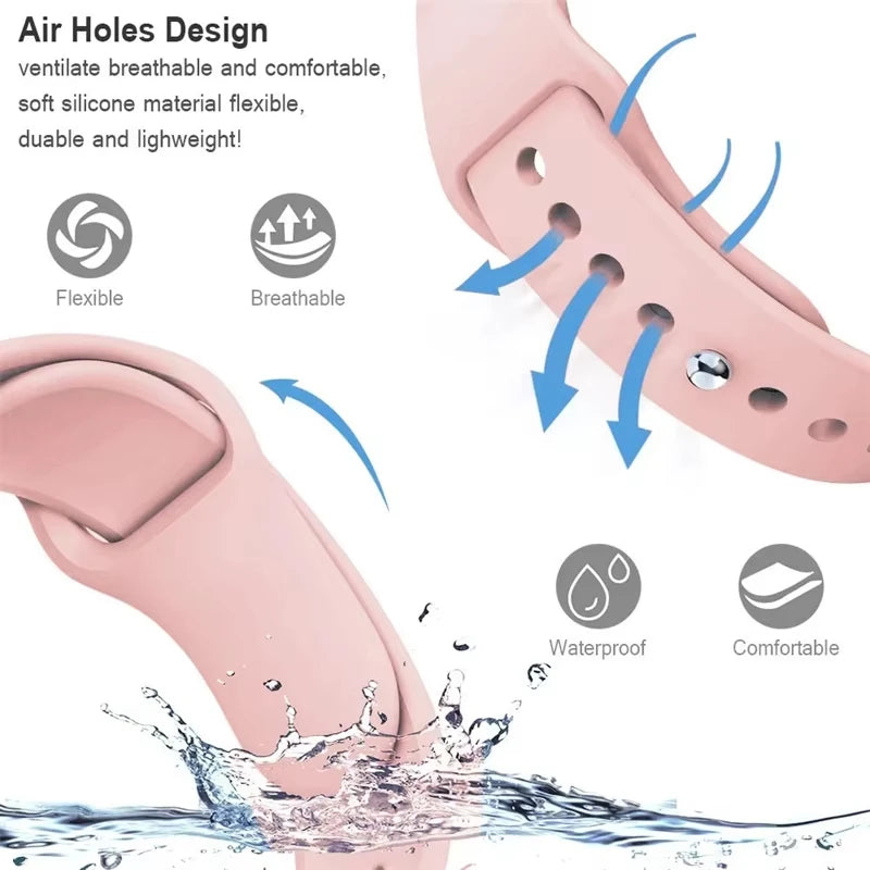 Sports Silicone Strap for Samsung Galaxy Watch 8 40mm 44mm Band No Gaps Correa Bracelet for Galaxy 8 Classic 46mm Accessories