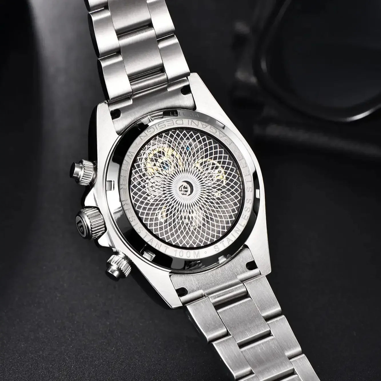 PAGANI DESIGN Montre Automatique Mécanique Homme Acier Inoxydable Étanche Sport 10 Bar Montre Décontractée de Luxe pour Hommes Reloj Hombre