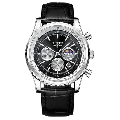 2025 LIGE Top Brand Luxury New Men Watch Quartz Man Watches Waterproof Luminous Watch for Men Date Chronograph Sport Wristwatch