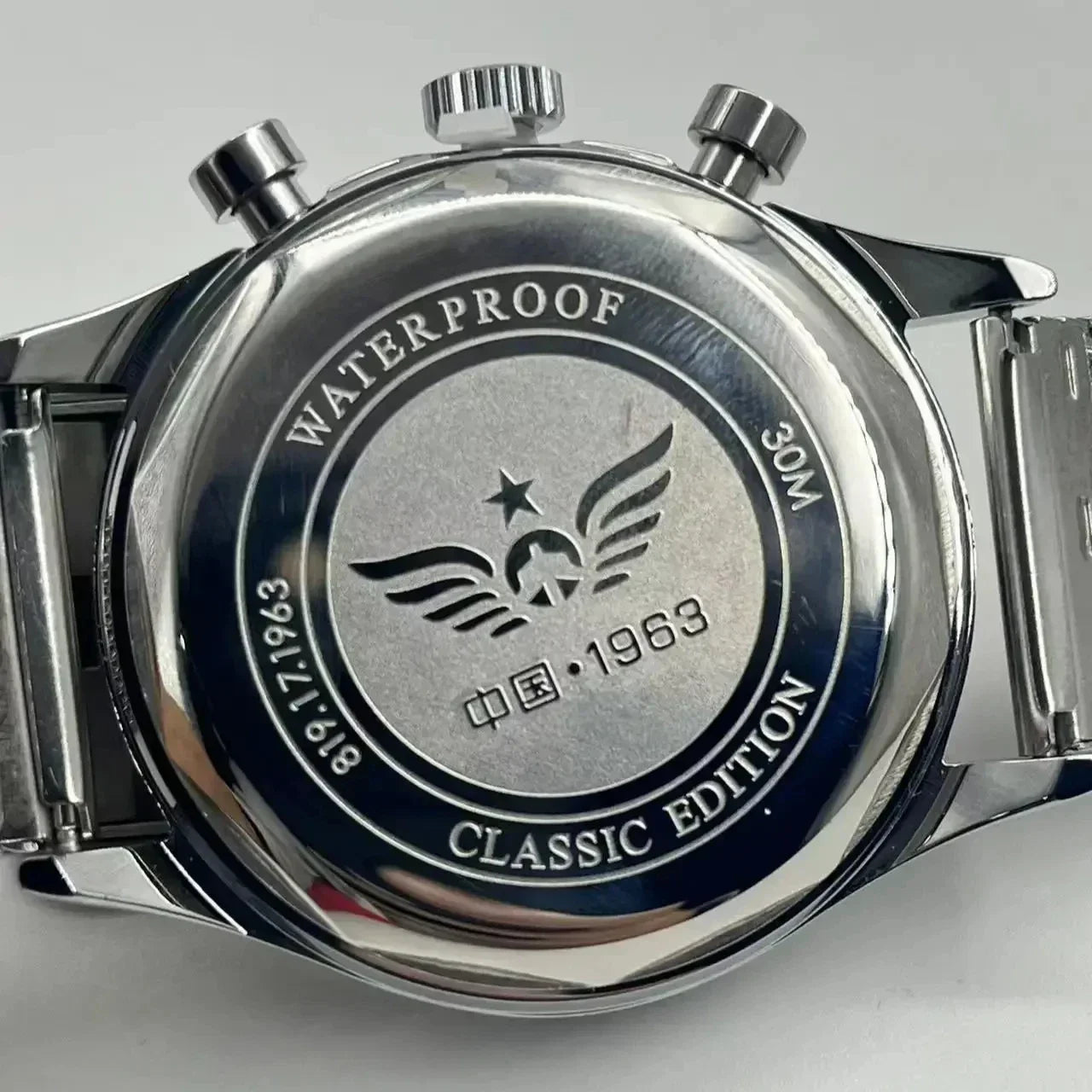 Montres homme 1963 montre automatique pilote 42mm étanche chronographe quartz rétro montre habillée vintage