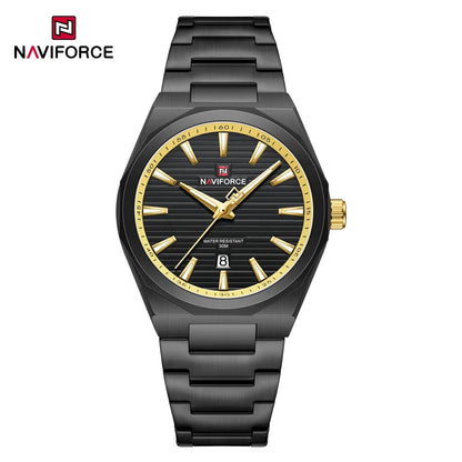 NAVIFORCE Montre-bracelet à quartz étanche Mode Point lumineux Homme Affichage de la date Montre de sport Montres pour homme Relogio Masculino