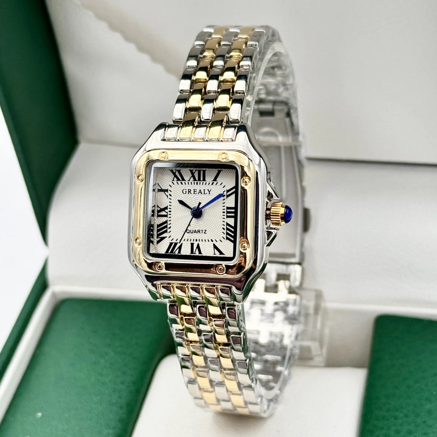 Nouvelles montres pour femmes, marque de luxe légère, affaires, or, acier inoxydable, mode féminine, montres à quartz, bracelet de montre pour femmes
