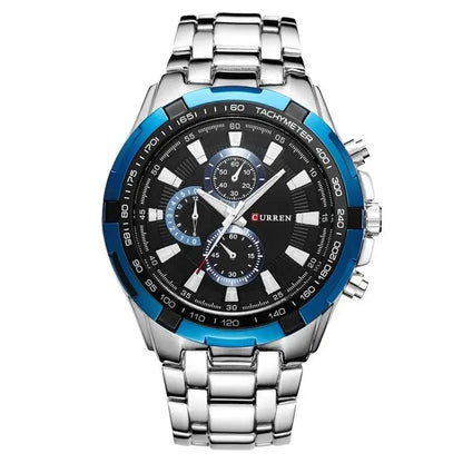 CURREN 8023 Montre à Quartz Homme Étanche Sport Militaire Montres Hommes Affaires Acier Inoxydable Montre-bracelet Horloge Masculine reloj hombre
