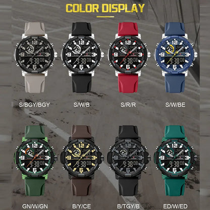 NAVIFORCE 2026 Montre homme nouvelle 5ATM étanche Double affichage Chronographe Réveil Montre-bracelet Montres tendance pour homme NF7130