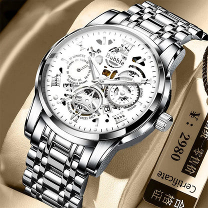UTHAI L93 Roman Hollow Dial Stainless Steel Watch