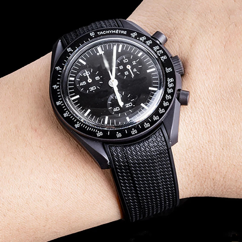 Bracelet de montre en caoutchouc pour Swatch X Omega Joint MoonSwatch étanche Sport 20mm Bracelet de montre en silicone incurvé pour hommes et femmes