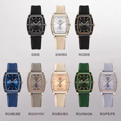NAVIFORCE 5049 Montre-bracelet à quartz tendance pour femme, décontractée, lumineuse, étanche, bracelet en silicone, montres élégantes pour femme d'affaires
