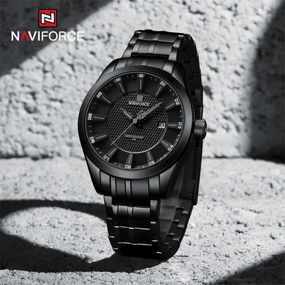 Montre NAVIFORCE Homme de Marque Haut de Gamme Étanche Quartz Business Décontractée Montres-bracelets Bracelet Acier Inoxydable Date Horloge Relogio Masculino