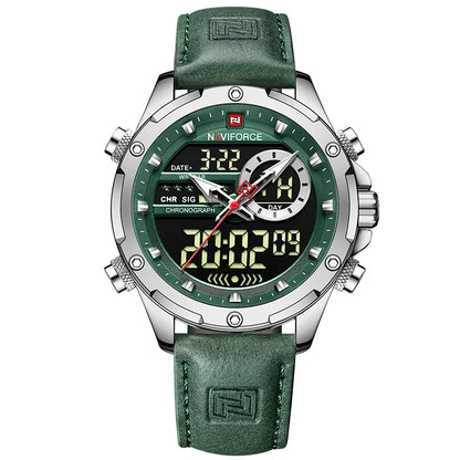 NAVIFORCE NF9208 Montre Militaire Digitale Homme Étanche LED Quartz Sport Grandes Montres