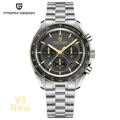 PAGANI DESIGN 2026 Nouvelle V5 PD1701 Montres Homme Luxe Montre à Quartz Homme Sport Vitesse Chronographe Verre Saphir AR Étanche 100M