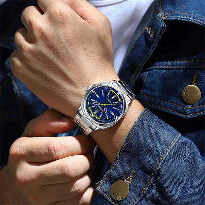 CURREN 8455 Montre à quartz de mode pour hommes Montre-bracelet de luxe étanche en acier inoxydable avec veilleuse reloj hombre