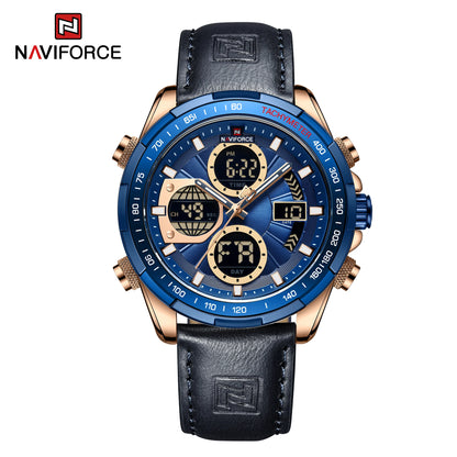 Montres militaires de mode NAVIFORCE pour hommes Luxe Montre chronographe sport originale Montre étanche à quartz Montre-bracelet numérique