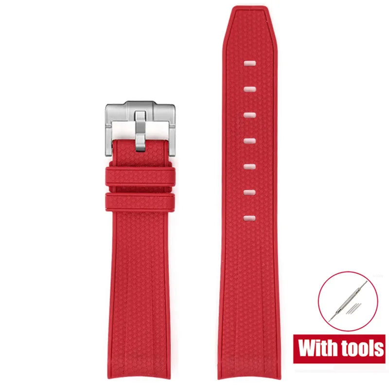 20mm Diving Strap for Omega X Swatch Joint MoonSwatch Men Women Arc Curved End TPU Rubber Bracelet for Rolex Watch Band Tools