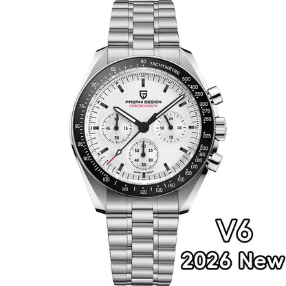 PAGANI DESIGN 2026 Nouvelle V5 PD1701 Montres Homme Luxe Montre à Quartz Homme Sport Vitesse Chronographe Verre Saphir AR Étanche 100M