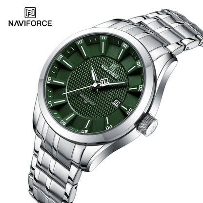 Montre NAVIFORCE Homme de Marque Haut de Gamme Étanche Quartz Business Décontractée Montres-bracelets Bracelet Acier Inoxydable Date Horloge Relogio Masculino