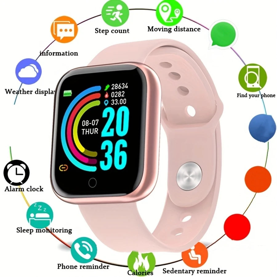Woman Smart Watch Men Sport Wristband Fitness Monitoring Track Heart Rate Call Reminder Message Push Smartwatch Weather Children