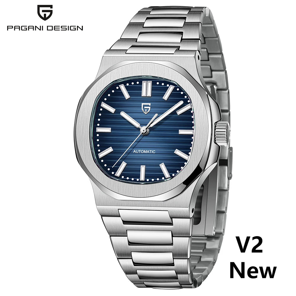 PAGANI DESIGN 2025 Nouvelles montres homme Montre automatique de luxe pour homme Mécanique 40MM Montre-bracelet Acier inoxydable Verre saphir AR