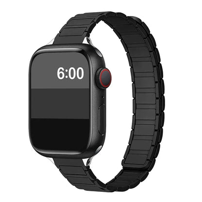 Bracelet fin en silicone à sangle magnétique pour femme pour Apple Watch S11 10 46/42mm 45mm 44 38mm 40mm 41mm 42mm iWatch SE 9 8 7 6 5 4 3 2 1