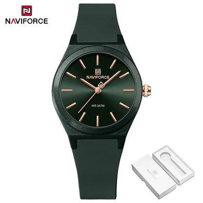 Montres NAVIFORCE NF5056 pour femmes, bracelet en silicone souple de haute qualité